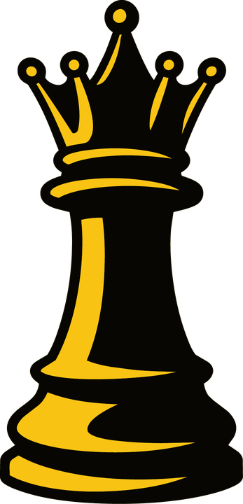 Black and yellow queen illustration
