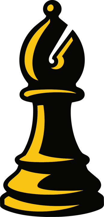 Black and yellow bishop illustration