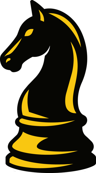 Black and yellow knight illustration