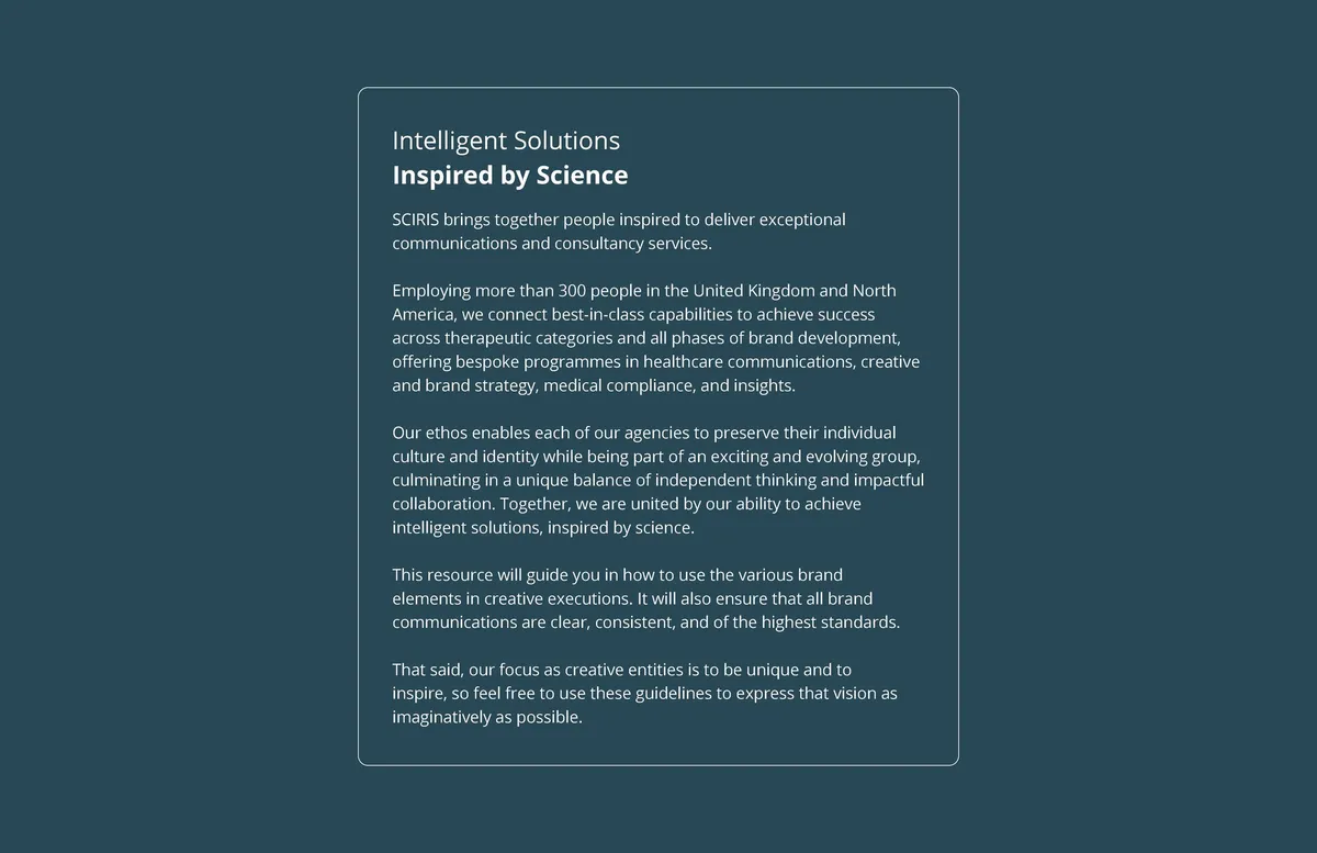 Sciris — Brand statement